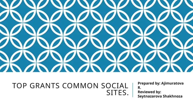 Access to Grants via Social Media