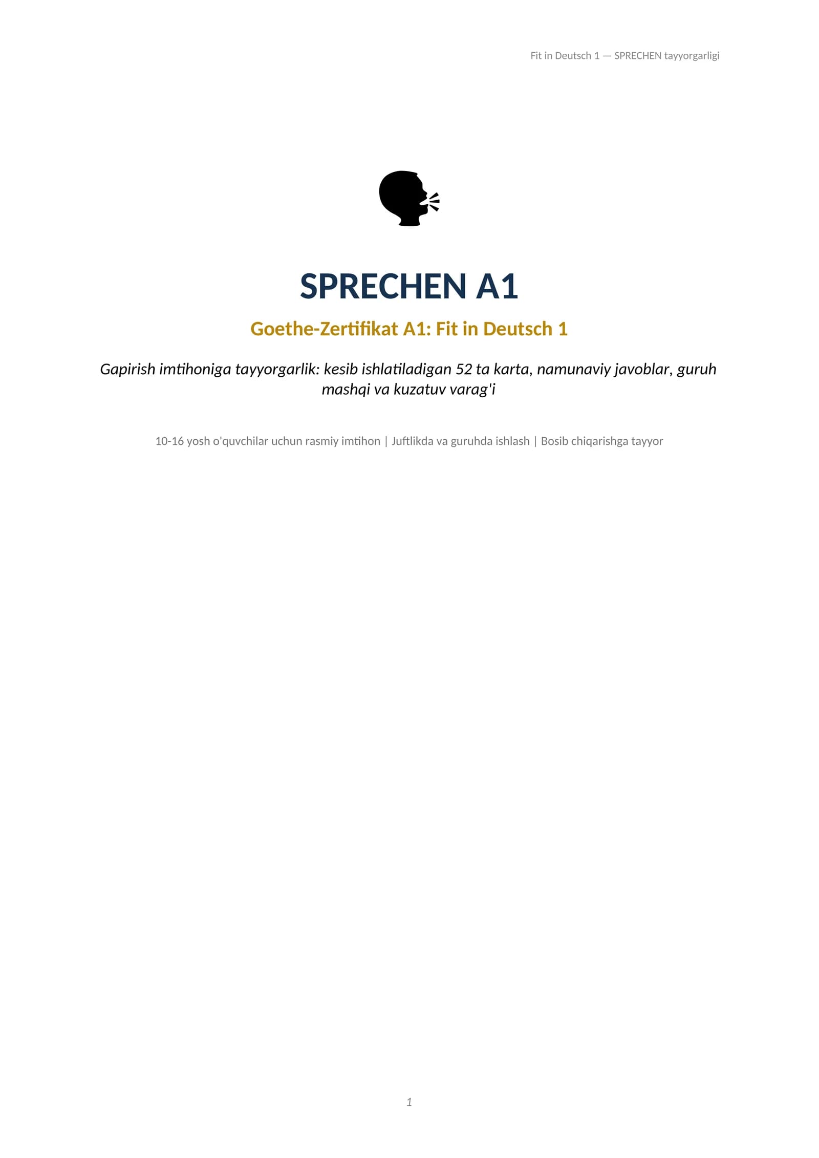 SPRECHEN tayyorgarligi