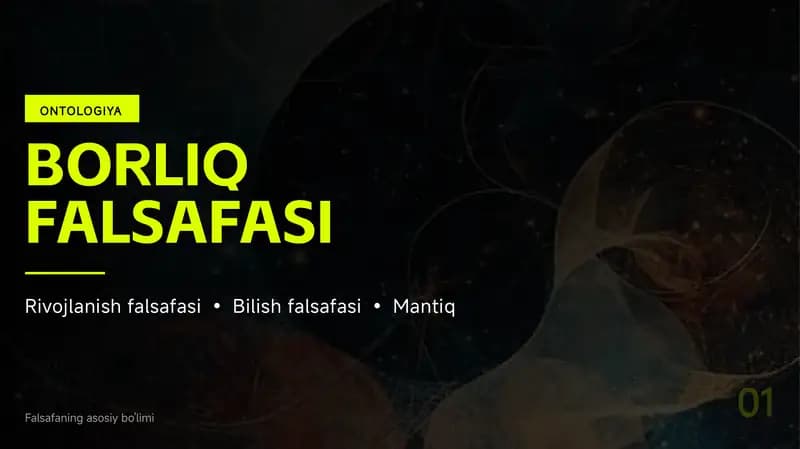 Borliq falsafasi (Ontologiya)