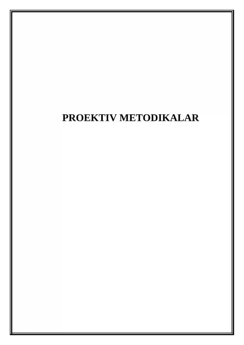Proektiv metodikalar