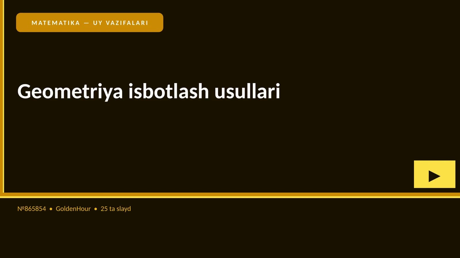 Geometriya isbotlash usullari