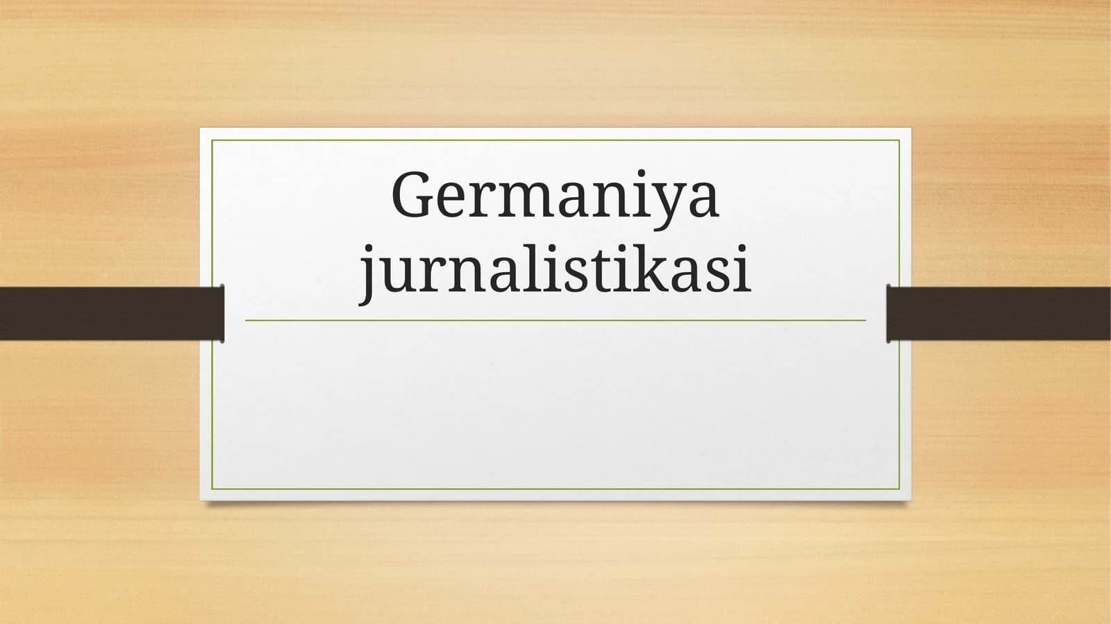 Germaniya jurnalistikasi