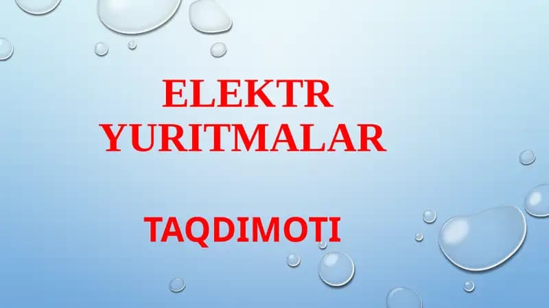 Elektr Yuritmalar