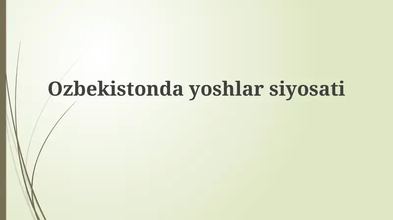 Ozbekiston dayoshlarsiyosati