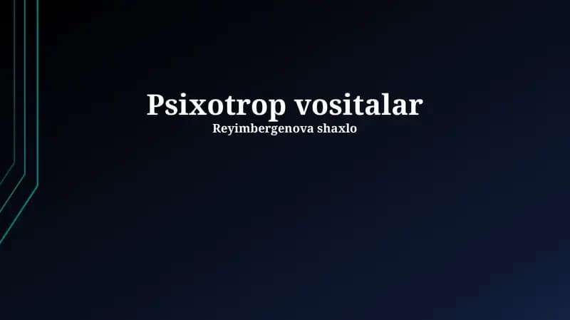 Psixotrop vositalar