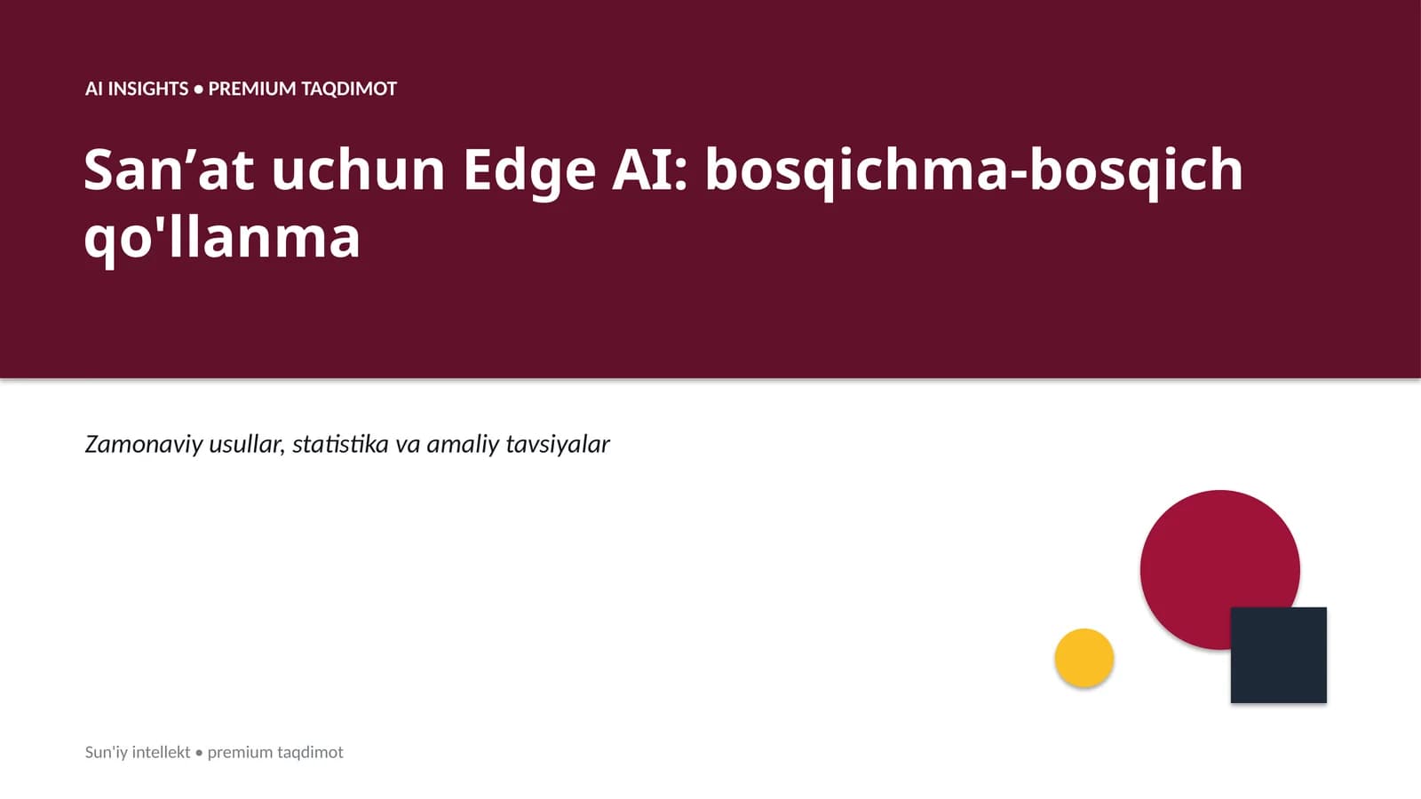 Sanʼat uchun Edge AI: bosqichma-bosqich qo'llanma