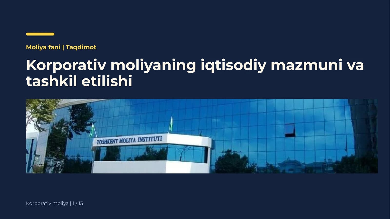 Korporativ moliya