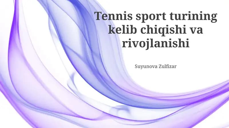 Tennisning kelib chiqishi