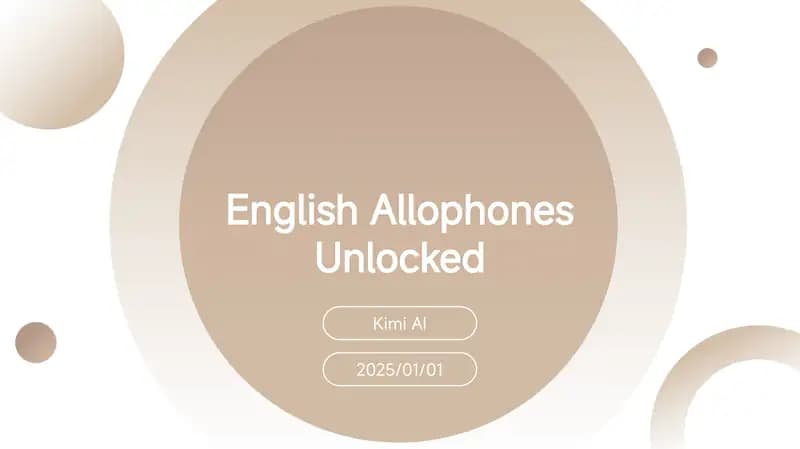 English Allophones Unlocked