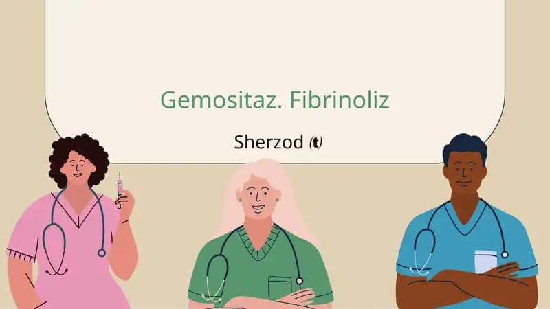 Gemositaz va Fibrinoliz
