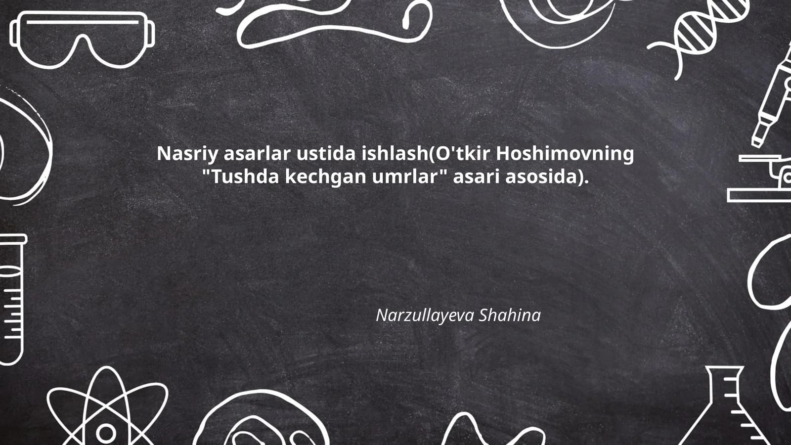 Tushda kechgan umrlar asarining mavzui