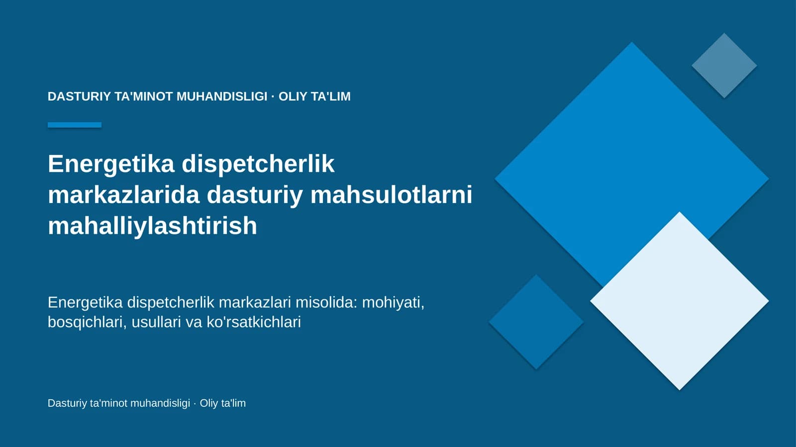 energetika dispetcherlik markazlarida dasturiy mahsulotlarni mahalliylashtirish 1187