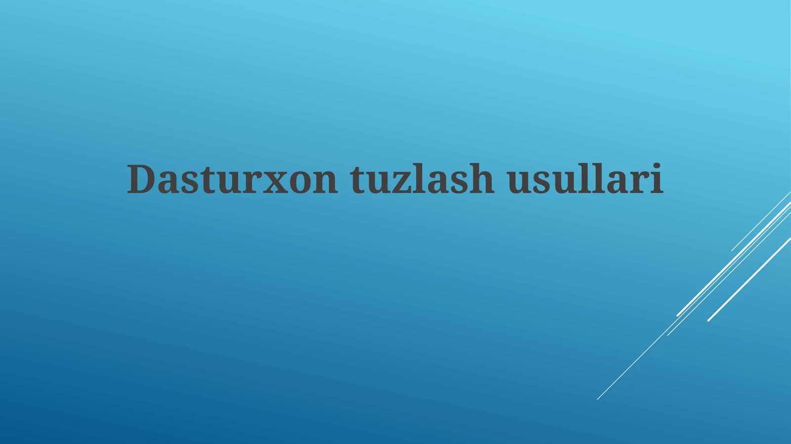Dasturxontuzlashusullari