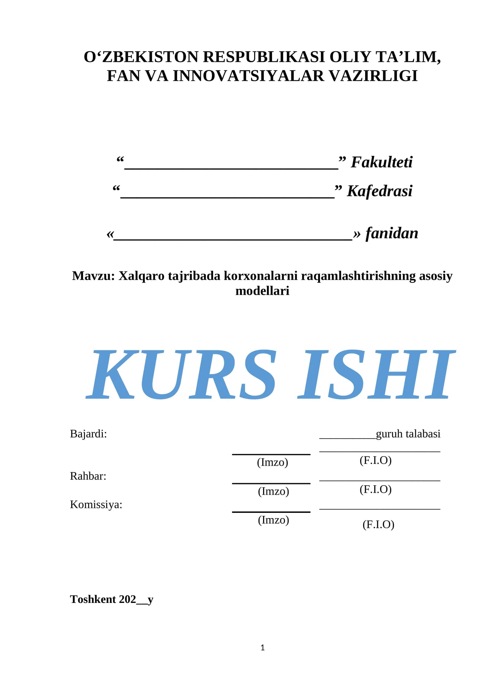 Xalqaro tajribada korxonalarni raqamlashtirishning asosiy modellari