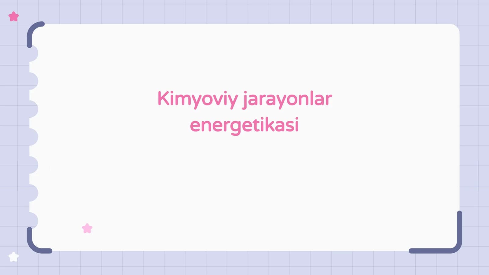 Kimyoviy jarayonlar energetikasi