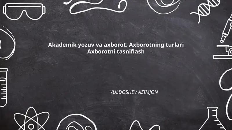Akademik yozuv va axborot
