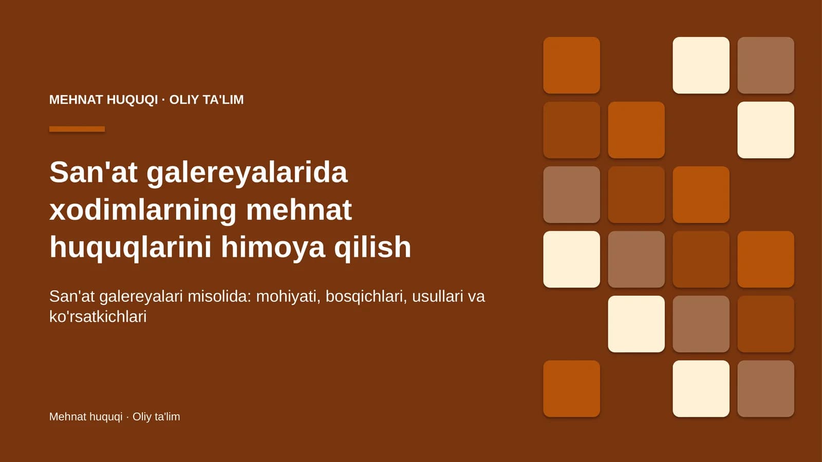 san'at galereyalarida xodimlarning mehnat huquqlarini himoya qilish 2967