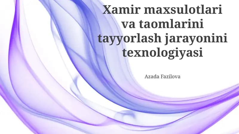 Zamonaviy Texnologiyalar va Uskunalar