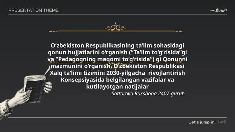 Konseptsiya va natijalar