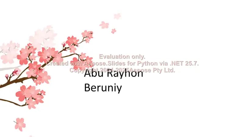 Abu Rayhon beruniy Pedagogik qarashlari
