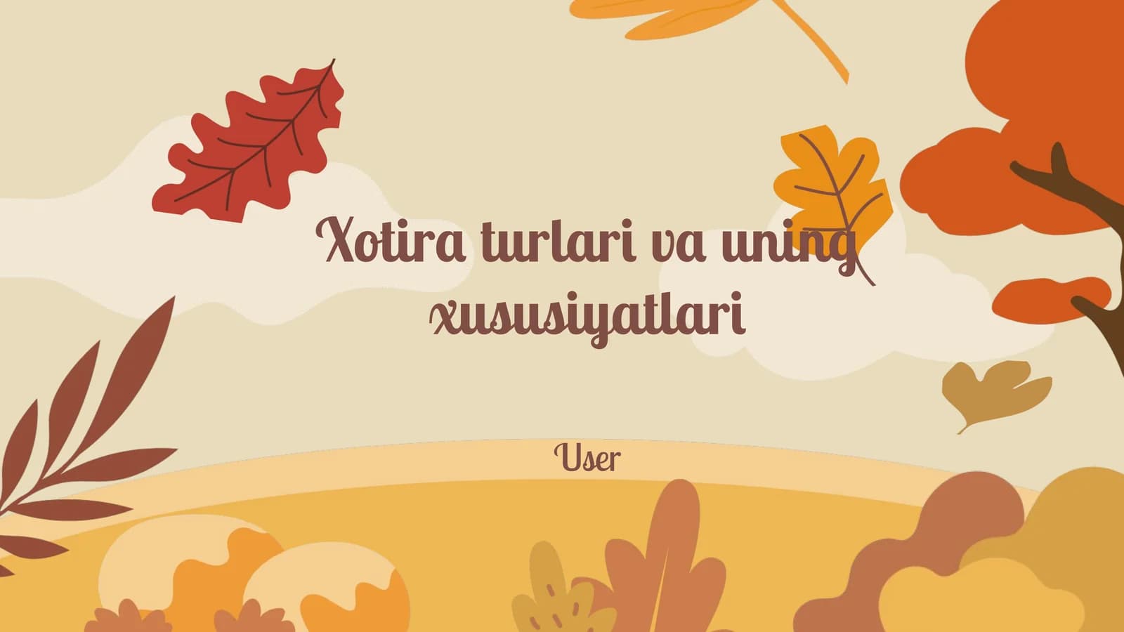 Xotira turlari va uning xususiyatlari