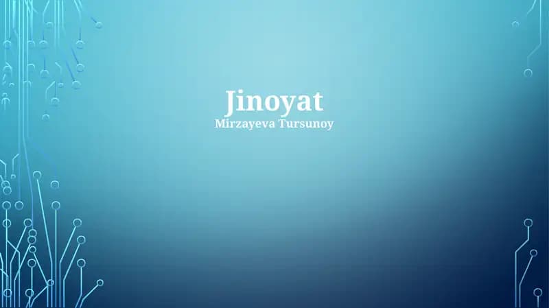 Jinoyatchilik