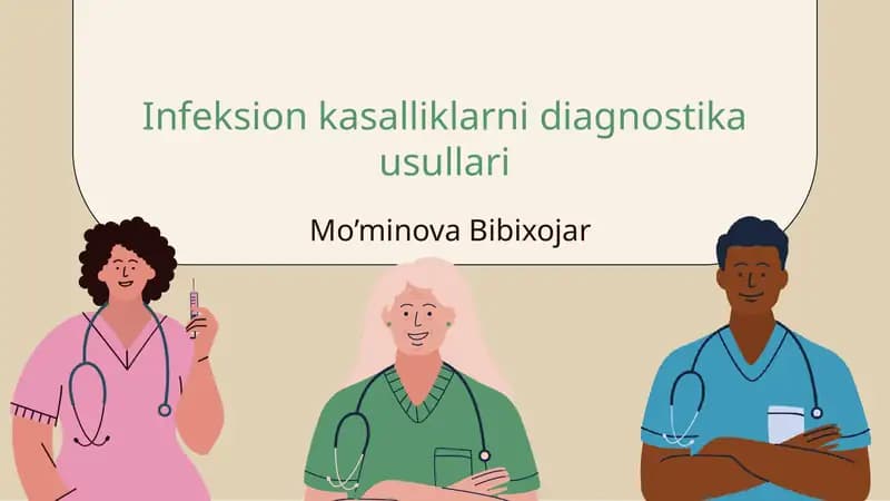 Infeksion kasalliklarni diagnostika usullari