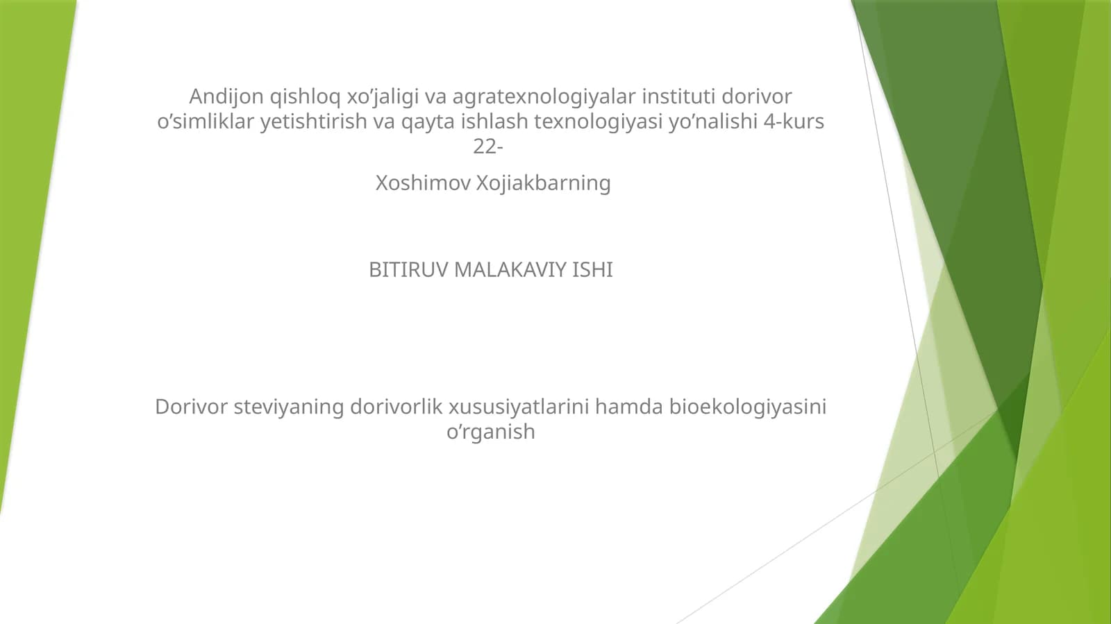 Steviya O'simligi