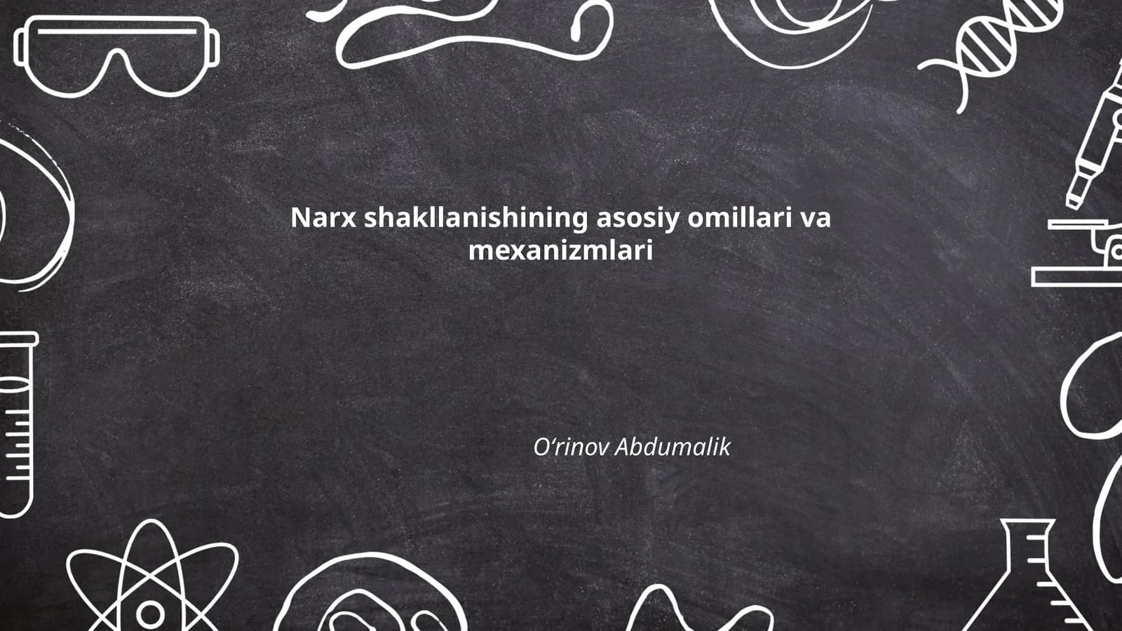 Narx shakllanishining asosiy omillari va mexanizmlari