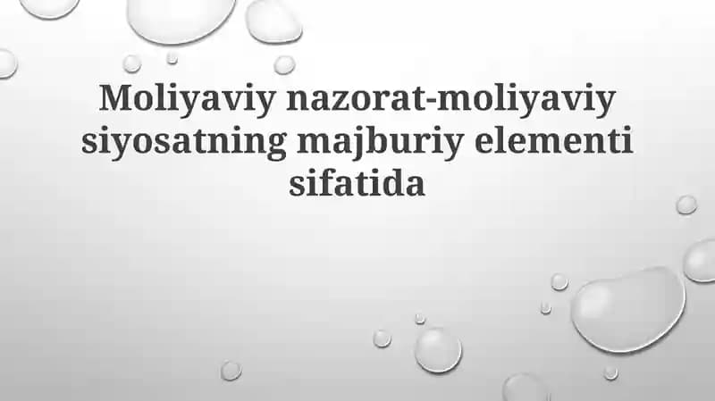 Moliyaviy nazorat