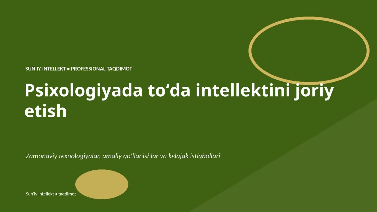 SUN'IY INTELLEKT • PROFESSIONAL TAQDIMOT