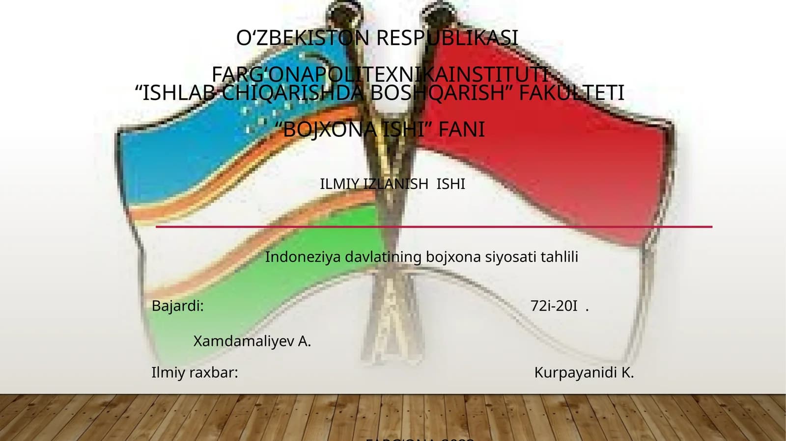 Indoneziya davlatining bojxona siyosati tahlili