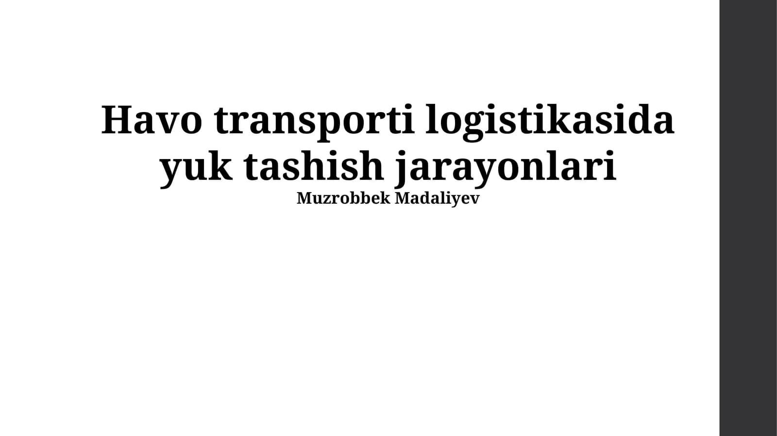 Yuk tashish zanjiri