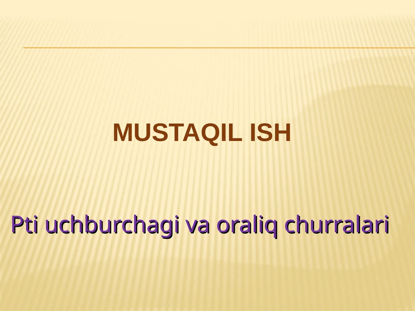 Pti uchburchagi va oraliq churralari