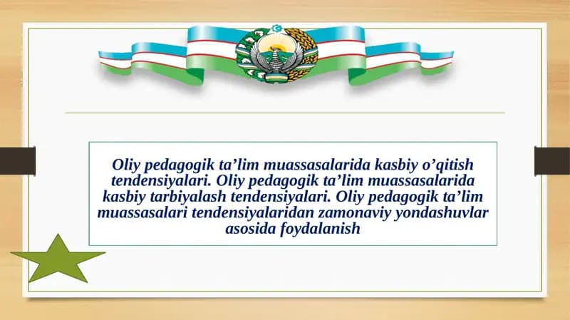 Oliypedagogikta’limmuassasalaridata'iqitish tеndеnsiyalari