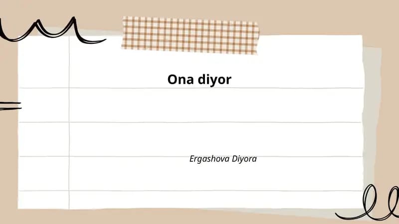 Ona diyor