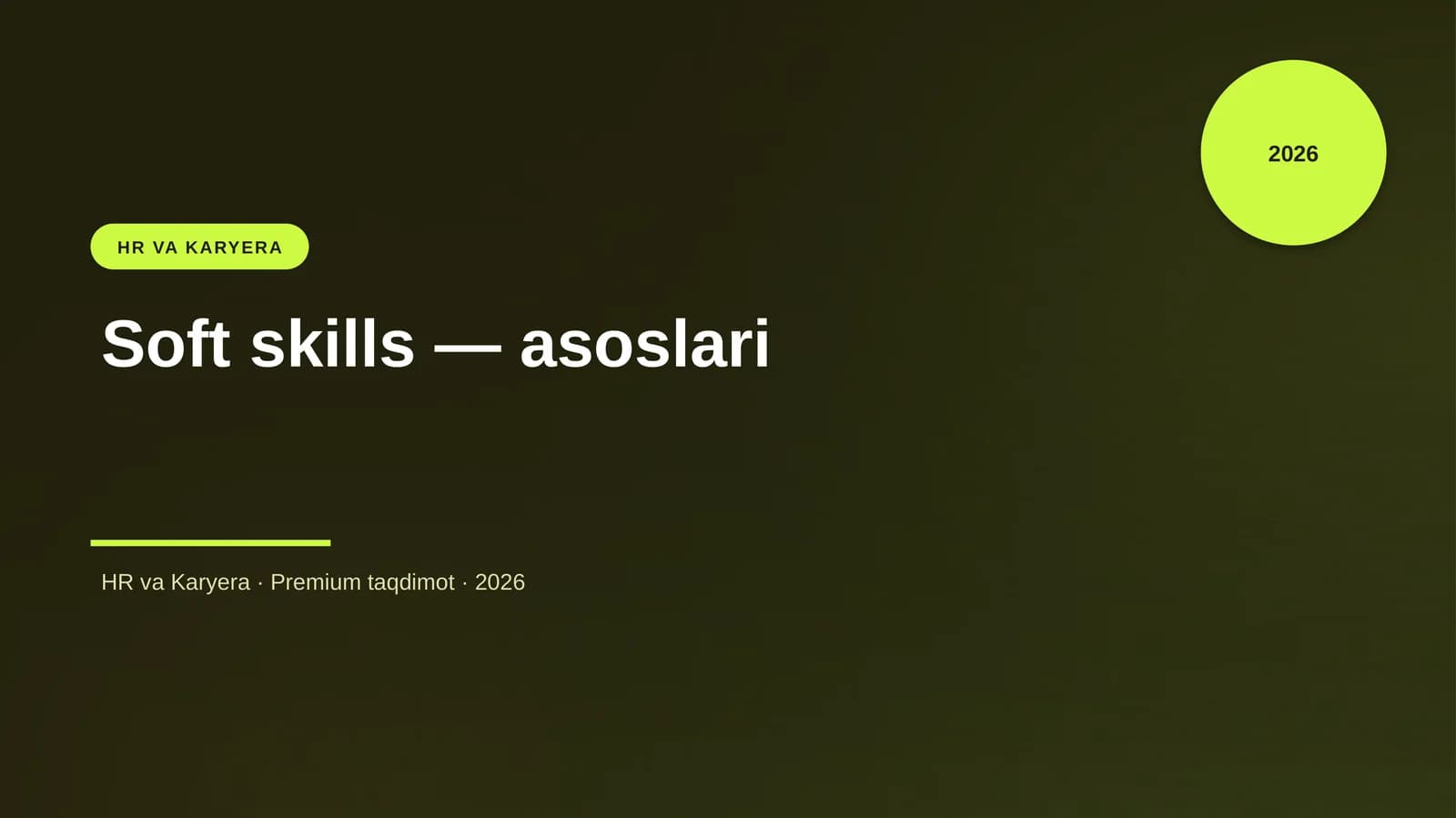 Soft skills — asoslari