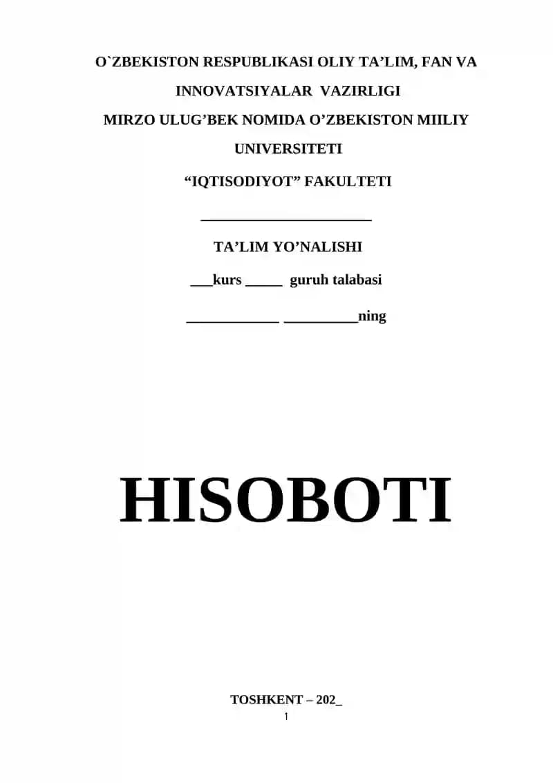 "Xalq bank" amaliy hisobot
