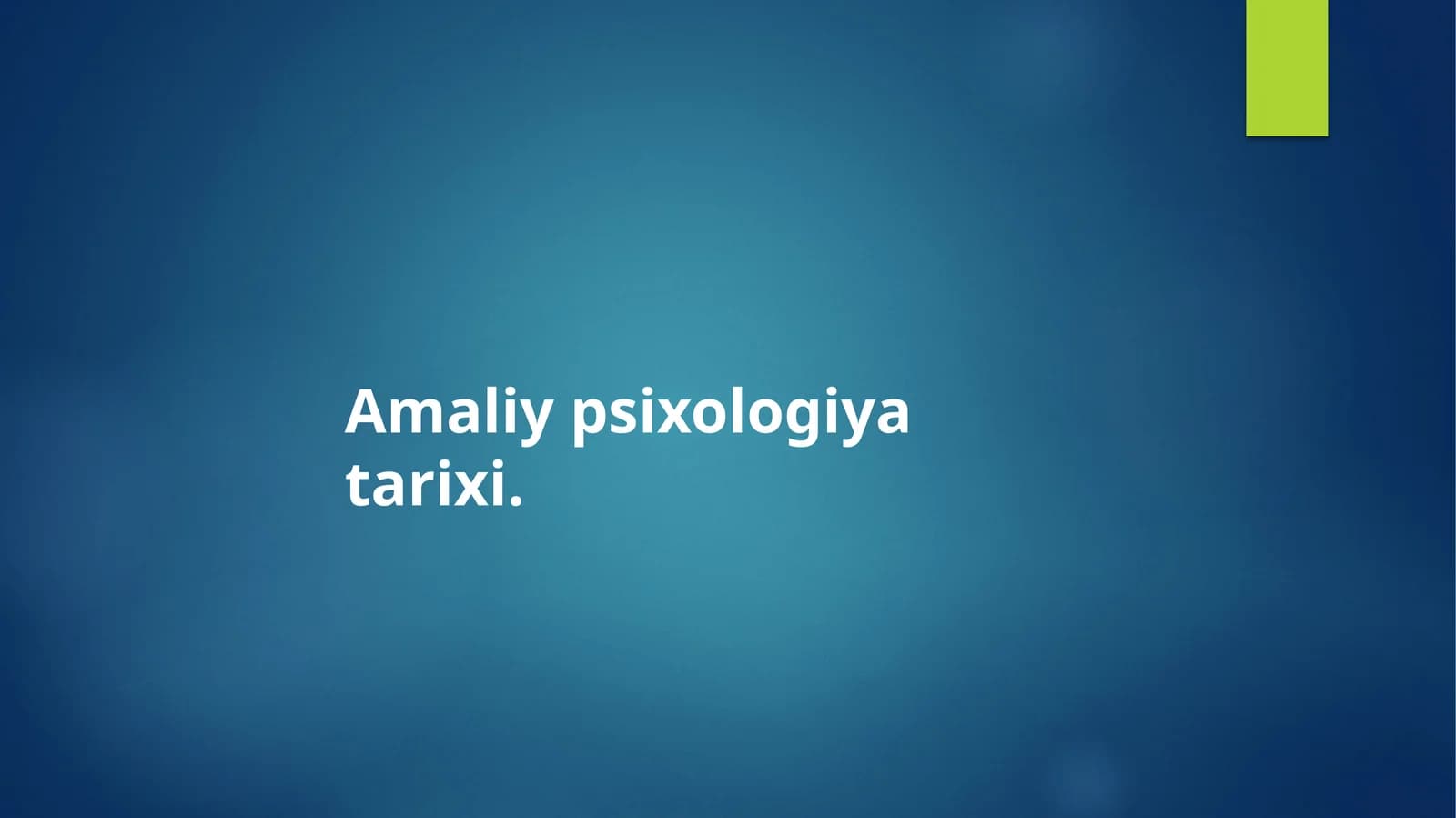Amaliy psixologiya tarixi
