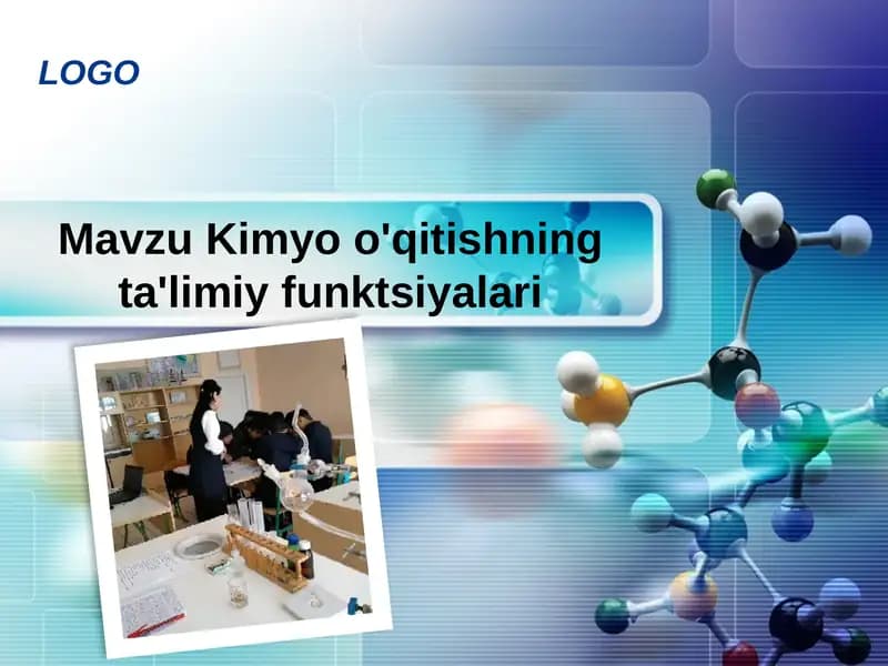 Kimyo o'qitishning ta'limiy funktsiyalari