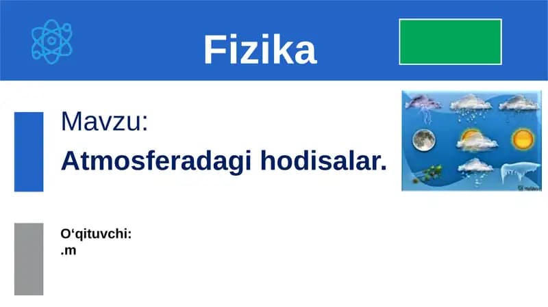 Atmosferadagi hodisalar