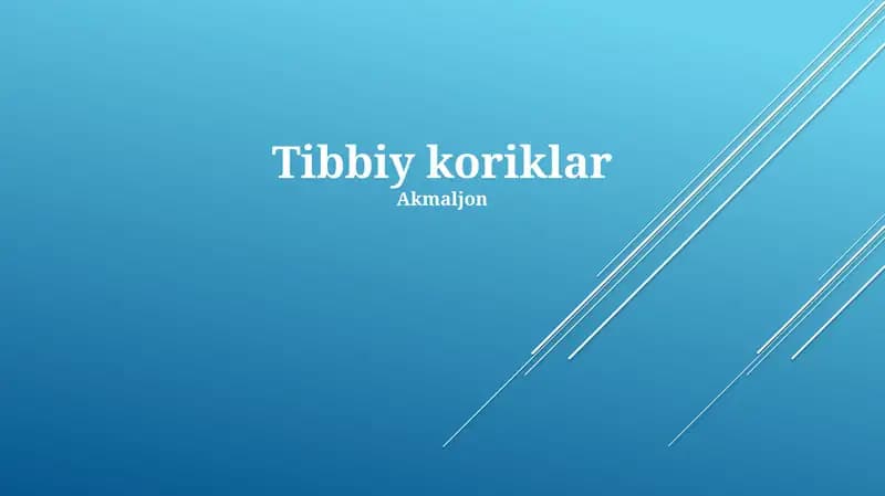 Tibbiy koriklar