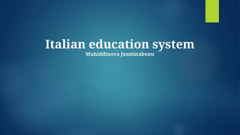 Italiya taʼlim tizimi