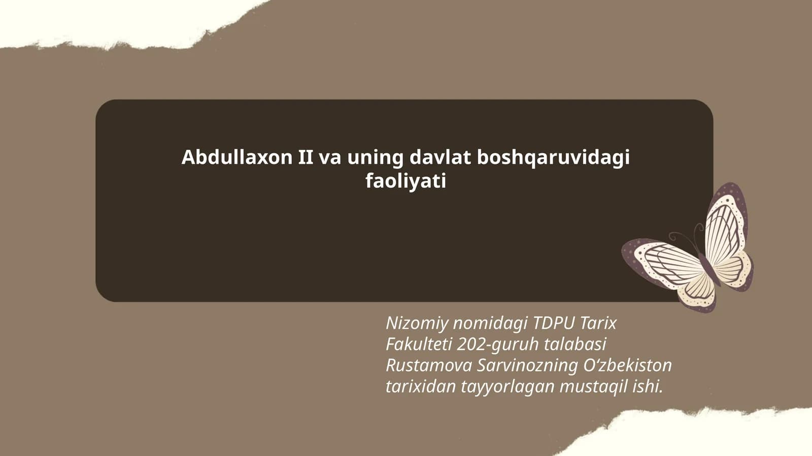 Abdullaxon II va uning davlat boshqaruvidagi faoliyati