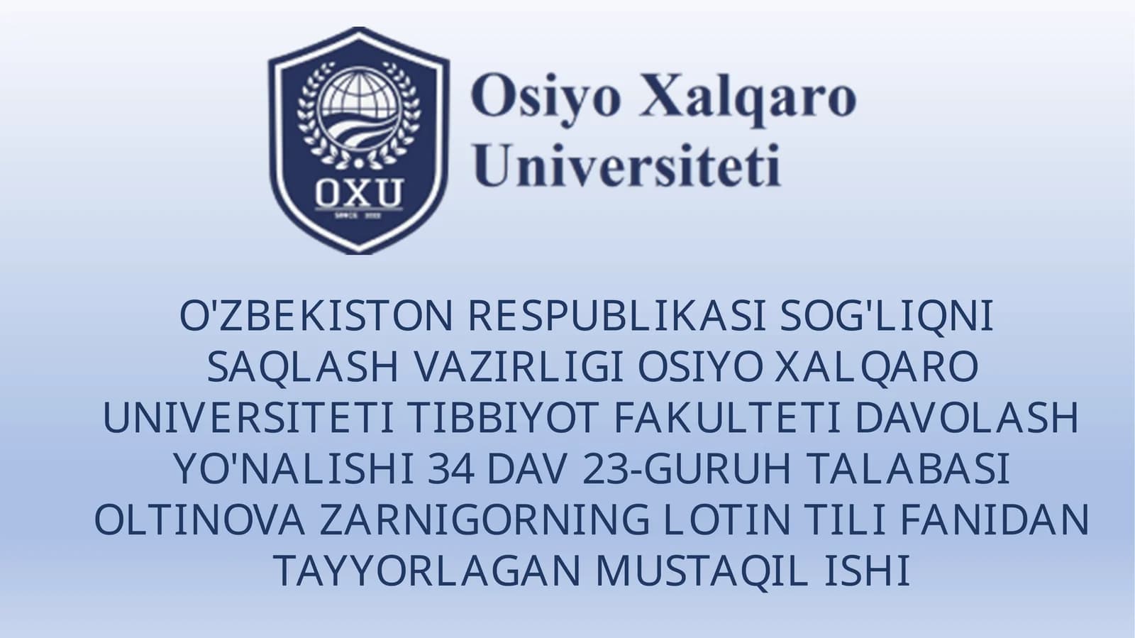 Retsepdagi asosiy qisqartmalar