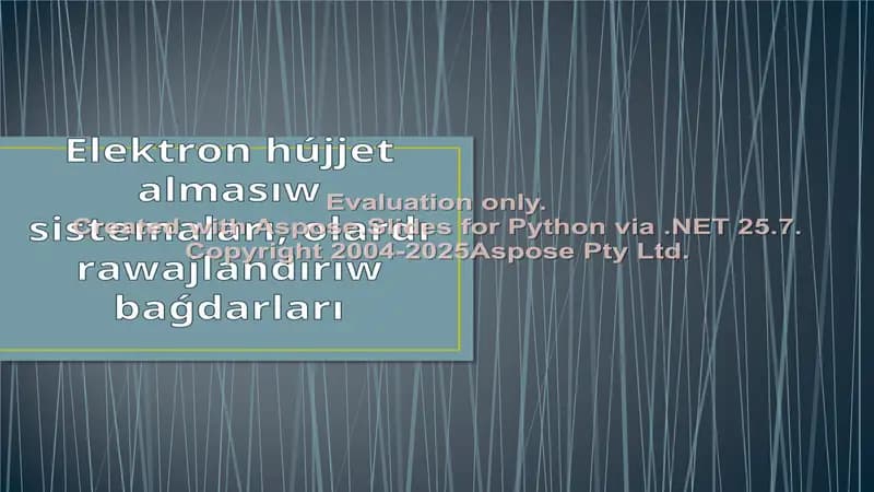 Elektron hújjet aylanıw sisteması