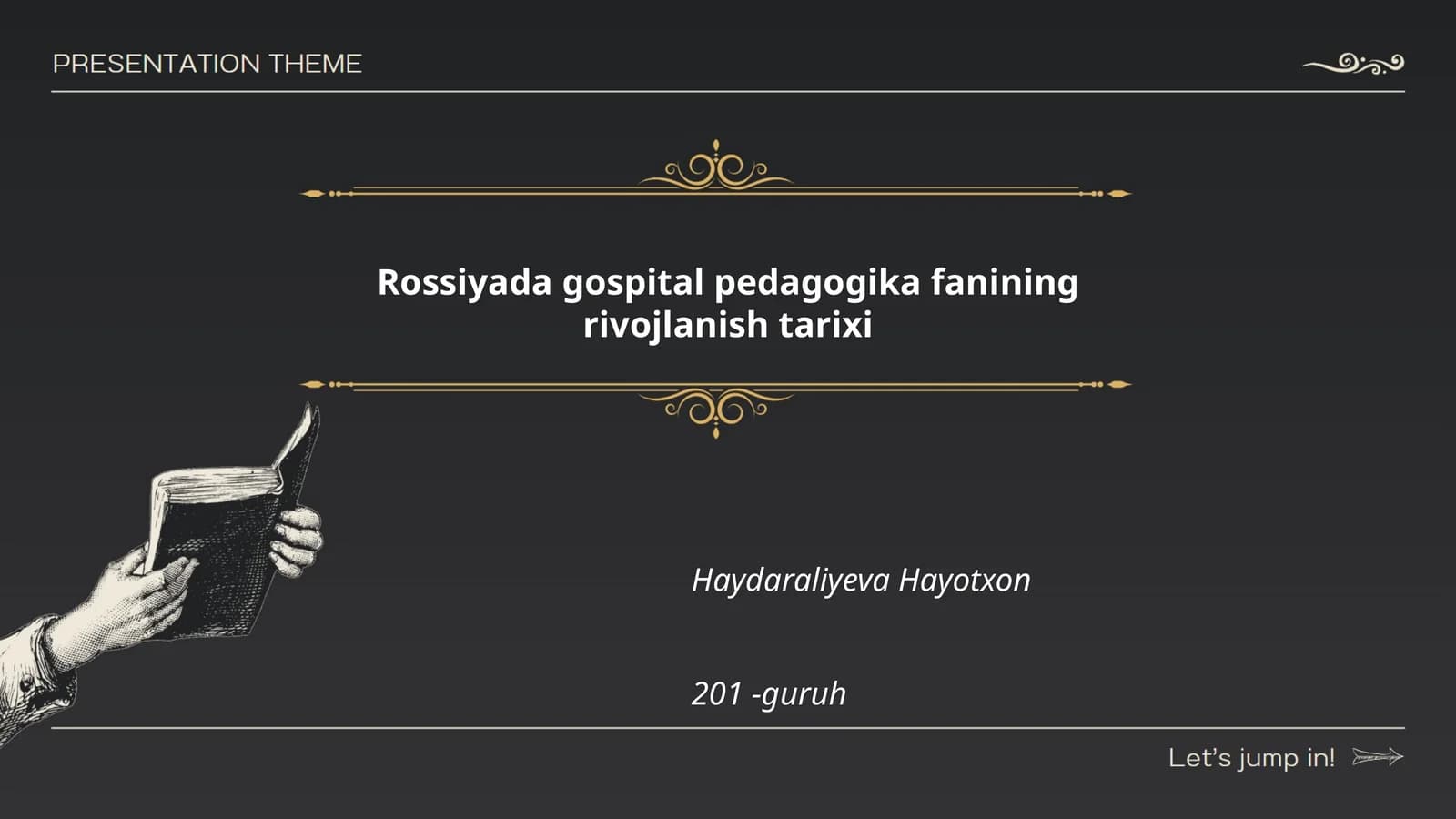 Rossiyada gospital pedagogika fanining rivojlanish tarixi