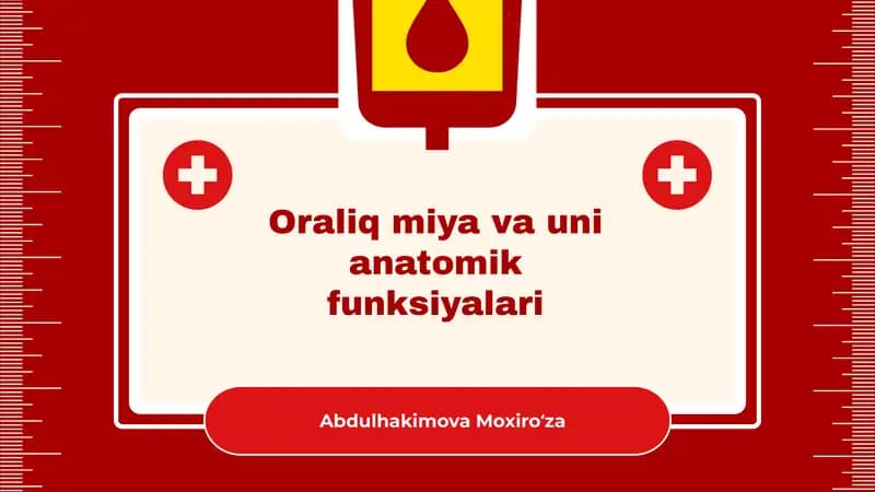Oraliq miya va uni anatomik funksiyalari