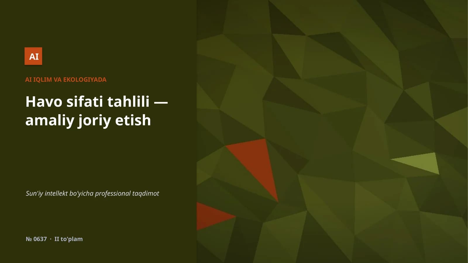 Sun'iy intellekt bo'yicha professional taqdimot