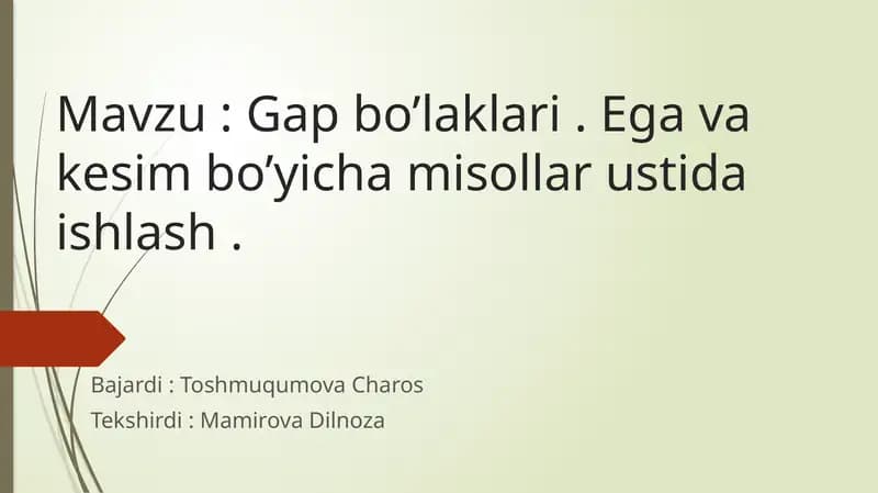 Gap bo’laklari